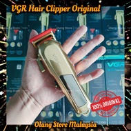 Original VGR Hair Clipper LCD Displays Pemotong Rambut Pencukur Rambut Cordless Mesin Gunting Rambut