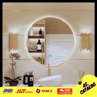 KAYU Aesthetic Mirror Circle Wood Support Circle Aesthetic Mirror Cheap Round Mirror Wall Mirror