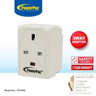 PowerPac 3Way Multi Adaptor, 3 Way Adaptor For 2 Pin & 3 Pin (PP144)