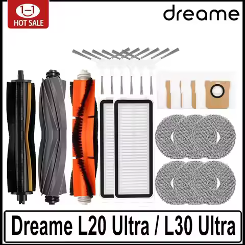 Dreame L20 Ultra / L30 Accessories Main Side Brush Hepa Filter Mop Dust Bag Robot Vacuum Cleaner Rep