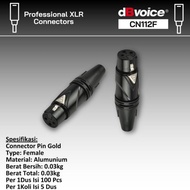 Connector XLR Female Dbvoice CN112F Original Jack XLR Female dbvoice CN-112F