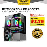 Armaggeddon Ryzen 7 7800X3D + RX 9060XT Custom Gaming PC Desktop 1TB SSD 32GB DDR5