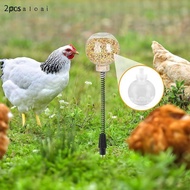 Dualoai 2Pcs Chicken Peck Toy Interactive Slow Feeder Coop Toy Versatile Enrichment Toy