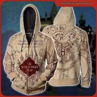 Harry Zipper Hoodie 3D Print Coat fashion Jacket