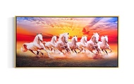 POPULAR Seven Horses Running Painting Vastu The richest and powerful in the world UY714 CANVAS Print