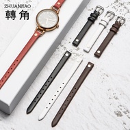 Suitable for Fosionl Watch Strap Female Fossil Genuine Leather Watch Hand Strap Fosionl Es4119 Es4000 U-Shaped Mouth 8mm