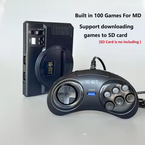 SG108 16 BIT HD MEGA DRIVE Super Mini Md Game Console HD Video 16 bit TV Games Built in 100 Games（Di