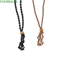 STAYREAL2R Necklace Cord, DIY Hand-woven Crystal Necklace Holder, Multipurpose Wax Rope Braided Leng