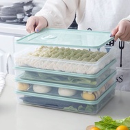 ST/🧿Dumplings Storage Box Refrigerator Crisper Frozen Tray for Frozen Dumplings Multi-Layer Quick-Frozen Fresh-Keeping B