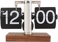 Digital Flip Down Clock, 12H AM/PM Display Mechanical Retro Digital Flip Desk Clock, Battery Powered