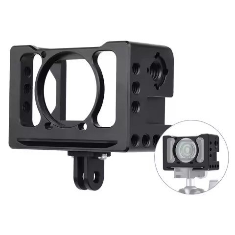 Camera Vlog Cage for Sony RX0 II Digital Camera with 1/4 3/8 Inch Screw Holes Compatible with Microp