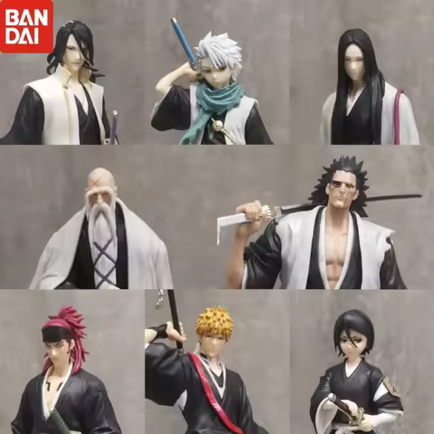 Bandai Original BLEACH Hitsugaya Toushirou Zaraki Kenpachi SOLID AND SOULS Collectible Model Anime F