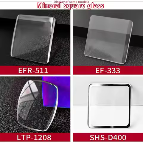 Square Watch Crystal Square Mineral Glass Model For Casio LTP-1208 SHS-D400 EF-333 EFR-511 EDIFICE W