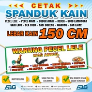 CATFISH PECEL BANNER STALL BANNER SEA FOOD BANNER LAMONGAN BANNER CUSTOM CLOTH WIDTH 150 CM