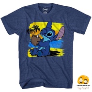 Disney Lilo and Stitch Coconut Beach Vacation T-Shirt Children's T-Shirt Children's Clothing Baby Fa
