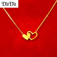 18k Saudi gold pawnable legit necklace women's openwork love pendant wedding jewelry women's gift