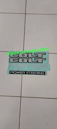 stiker mobil tulisan CYCLONE POWER STEERING