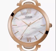 代購Guess蓋爾斯W1090L2型號時尚女錶珍珠貝母錶盤玫瑰金錶帶進口石英機芯礦物強化玻璃鏡面送女友生日禮物 出門必備 百搭