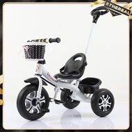 【COD】 Hot 2 in 1 Kids Push Along Tricycle Baby Toddler Trike Bike 3 Wheel Ride On Toy Children Infant Stroller