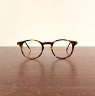 H fusion琥珀色細框日本手工眼鏡