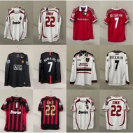 Football Jersey 0708 Retro Manchester United Long Sleeve No. 7 C Luo 0607AC Home Away Jersey No. 22 