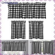[chiwanji4x] Cafe Curtain Window Tier Curtain, Semi Curtain Window Treatment Voile Window Curtain, T