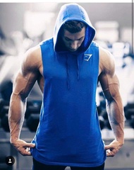 Áo TankTop Gym Shark có nón thun lạnh thoáng mát mặc cá tính thời trang