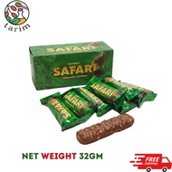 Gandour Safari Chocolate Crunchy 32g | Milk Chocolate Coated Wafer | Halal Certified