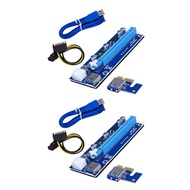 ✓ VER006C PCI Express X16 PCI E PCIE Riser VER 006 1x to 16x Extender Riser Adapter Card SATA 15pin to 6pin Power Cable For Mining