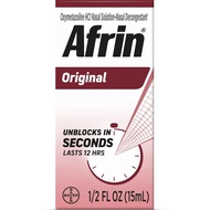 Afrin Original Maximum Strength 12 Hour Nasal Congestion Relief Pump Mist - 15 mL (pack of 3)