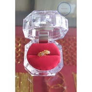 375 gold mini jasmine leaf earrings