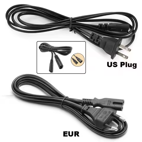 1.5m/3m US/Europe European EU plug power supply C7 TO C8 Extension cord Cable 2-prong 2 power outlet