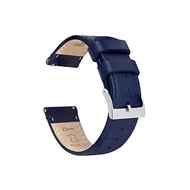 Barton Quick Release - Top Grain Leather Wrist Watch Band Strap - Width - 16mm 18mm 19mm 20mm 21mm 22mm 23mm 24mm %Gangnam Navy Blue