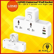 【6MonthsWarranty】LDNIO SC2311 Plug Extension Multi Plug Extension Sockets with USB Wall Plug Adapter
