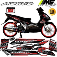 MERAH Decal Sticker Striping Variation Nouvo Z - Nouvo Mx - Yamaha Nouvo Z 110 2005-2006-2007-2008 -
