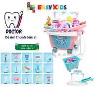 Xe Đẩy Đồ Chơi Cho Bé Siêu Thị Kem Bác Sĩ Kỹ Sư BBQ...Đồ Chơi Nhập Vai