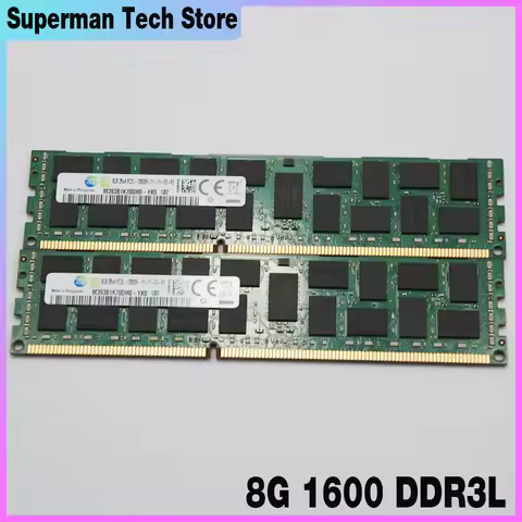 1Pcs M393B1K70DH0-YK0 RAM 8GB 2RX4 PC3L-12800R Server Memory 8G 1600 DDR3L