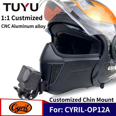 For CYRIL OP12A Helmet Custom Aluminium Chin Mount for GoPro Hero 12 11 10 9 8 Insta360 X4 Ace pro X