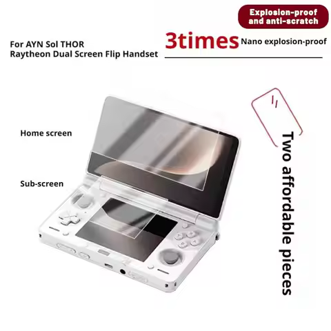 For AYN Thor THOR Dual Scratch Proof Screen Flip Palm Reflective Blue Light Film Nano Explosion Proo