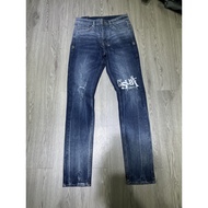 BigD Clothing, KSUB1 Men's Light Blue Thick Printed Stretch Jeans AG15