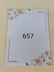 A4 Flower Floral Series / Pattern Color Fancy Card Paper / Kertas Folio Binding Cover / Kertas 150gs