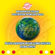 Brunswick Tzone Blue Lagoon Polyester Bowling Ball 6lbs