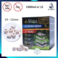 SL Aqua Ceramic Ring Bio Filter Media 1L | bio filter media aquarium bio media bakteria bacteria hou