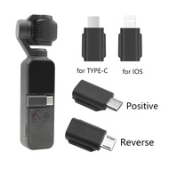 NIIJR TYPE-C การ์ดเชื่อมต่อโทรศัพท์กล้องพกพา ไมโครยูเอสบี IOS และ iOS อะแดปเตอร์ข้อมูลโทรศัพท์ DJI มินิมินิ อินเตอร์เฟซการถ่ายโอน DJI OSMO Pocket ADAPTER สำหรับ DJI OSMO POCKET