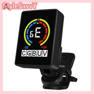[StyleSavvY] Usb sạc màu LCD màn hình hiển thị guitar Tuner tunning cho Acoustic Guitar điện bass Cl
