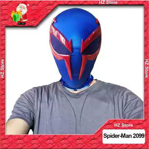 mar-vel 2099 Spiderman Mask with 2 Pairs Magnetic Eyes (Regular Eyes and Angry Eyes) 1:1 3D Handmade