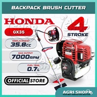 Agrishop HONDA GX35 Backpack Brush Cutter / Grass Cutter 35cc 4-Stroke (Made in Thailand) Mesin Poto