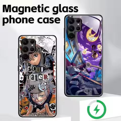 Anime SOUL EATER Phone Case For Samsung S25 S24 S23 S22 S21 S20 Plus Ultra Note20 Glass Magnetic Cas