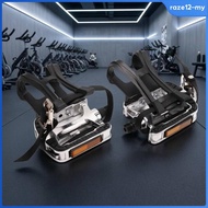 [RazecaMY] Cycle Pedals 9/16 Threaded Bike Pedal Strap Cycle Accessory Black and Silver