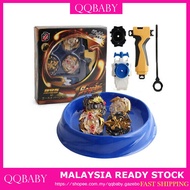 Ready Stock Local Seller at QQBABY 4PCS Beyblade Burst Set Gold Gyro B00 B48 B37 B59 with Launcher Handle Stadium